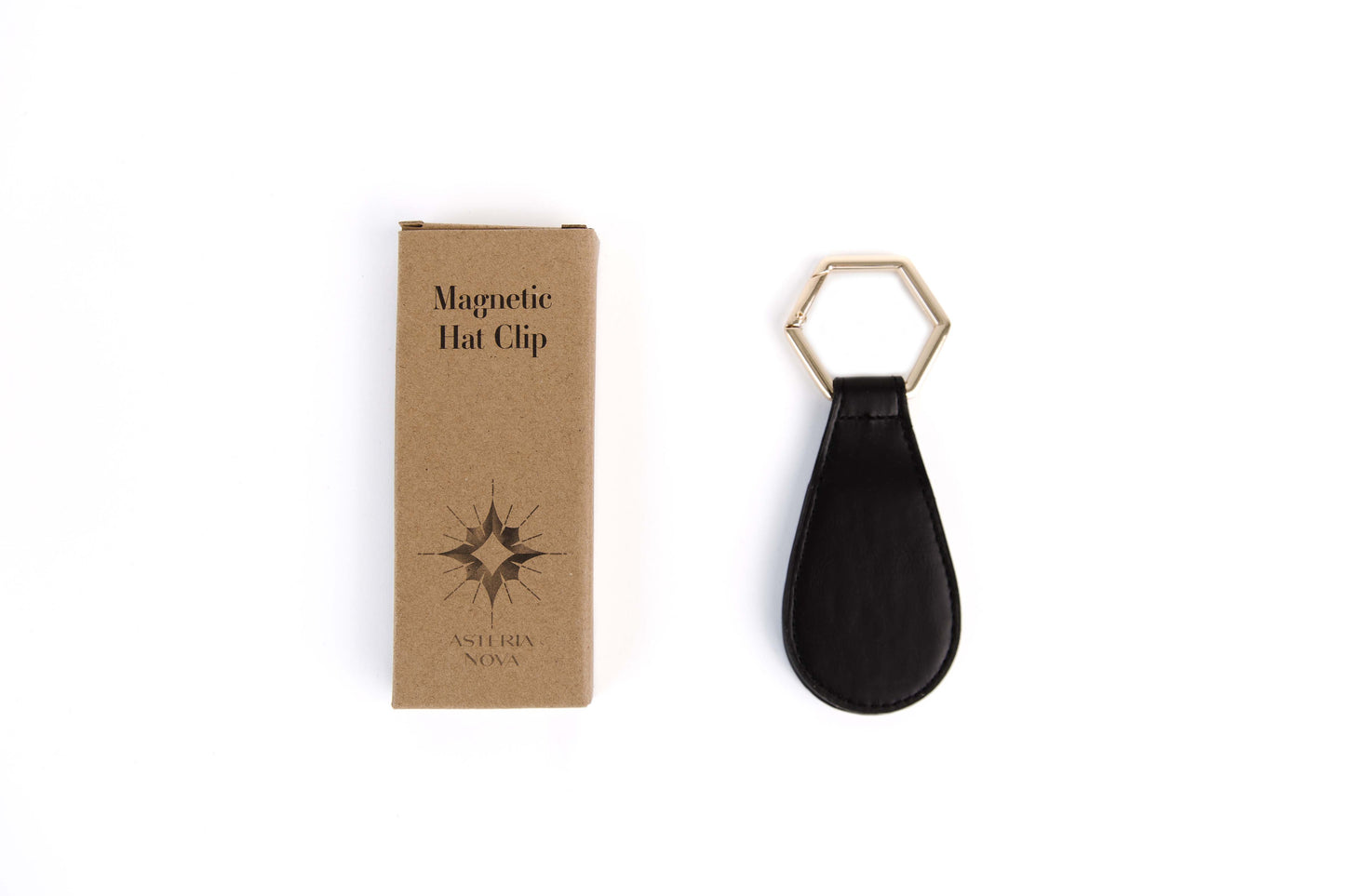 Leather Magnetic Hat Clip - Rounded